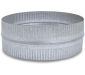 CAEXVEN Manguito de Unión para Conductos de Estufas y Chimeneas de Leña en Acero Galvanizado - Serie Lisa y Flexible