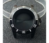 High-quality Silvery Black Case have inner ring 40.5mm watch men's case FIT NH34 NH35 NH36 movement Automtaic Watch Box
