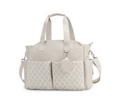 Diaper Bag Tote for Girls and Boys with Pacifier Case, Large Tote Diaper Bag for Moms, Travel & Work, Stylish Mommy Bag for Hospital, Baby Shower Gifts