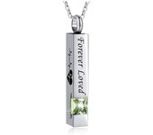 Urn Necklaces for Ashes 12 Birthstone Cube Urns for Human Ashes Memorial Cremation Jewelry Urn Locket Keepsake Ashes Pendant