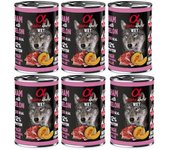 Alpha Spirit Comida Húmeda para Perros Sandía y Jamón  Pack 6 Latas x 400Gr