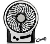 Mini Ventilador de Escritorio Velocidades Ajustables 1800mah USB Recargable