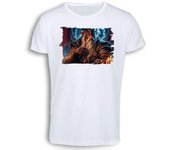 MERCHANDMANIA CAMISETA TACTO ALGODÓN mago dragon mundo fantasia serie pelicula videojuego cotton touch tshirt