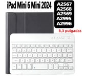 Keyboard Case For iPad mini 6 6th Mini 2024 8.3 A2568 A2567 iPad Mini 2 3 4 5 7.9 Case Russian Spanish Korean Arabic Keyboard