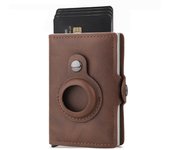 For Airtag Wallet Leather Case Apple AirTags GPS Tracker Men's Air Tag Wallet with Money Clip RFID Blocking Credit Card Holder