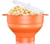 Palomitero de silicona para microonda, plegable, sin BPA