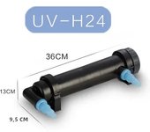 JEBO 36W UV Sterilizer Lamp Light Ultraviolet Filter Clarifier Water Cleaner For Coral Koi Fish Pond, Aquarium UV Lamp