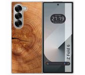 Tumundosmartphone Funda Carcasa Dura para Samsung Galaxy Z Fold 6 5G diseño Madera 04 Dibujos