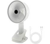 Ventilador recargable inalambrico multiuso con pinza. 3 velocidades Flujo de aire potente Funcionamiento silencioso