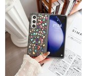 Luxury Rhinestone Glitter Sequins Trim Soft TPU Frame Phone Case for Samsung Galaxy Z Fold 6 Z Fold5 4 3 Shockproof Back Cover
