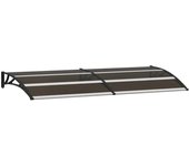 vidaXL Marquesina de puerta PC negro 200x75 cm