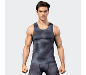 Mallas deportivas de compresión para hombre, camiseta sin mangas de secado rápido, chaleco de entrenamiento de gimnasia, chaleco deportivo fresco de verano para correr para hombre