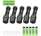 2000LM Super Bright Mini Flashlight Powerful Highlight Flashlight  3*P35 18650 Battery USB-C Rechargeable With Magnet ClipTorch