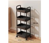 Multifunctional Plastic Rolling Storage For Kitchen, Office, Living Room Multi-layer Movable Household Trolley Storage Supplies