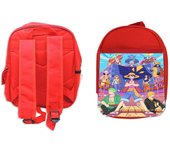 MERCHANDMANIA PACK MOCHILA ROJA Y ESTUCHE serie anime onepiece fanart personajes caricatura school material anime manga shonen