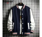 Supzoom New Arrival Fashion Fleece Casual Baseball Uniform Cotton Spliced Regular Rib Sleeve Brand Clothing Bomber Jacket Men