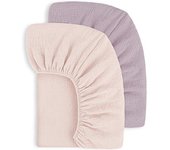 Funda para cambio de muselina para niños y niños, y transurable Algodón ultrasuave, juego de sábanas para cambiarse pañales para recién nacidos, paquete sábanas cubierta almohadilla pañales 2 piezas Caja protectora pañales Manga del cambio