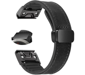 Crazy Horse Leather Silicone Strap for For Garmin Tactix 7 Pro Fenix 6X 7X 7pro 6 5plus Magnetic Buckle for Garmin 26mm 22mm 20