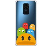 Funda compatible con Xiaomi Redmi Note 9 - Comecocos y Fantasmas de Frente