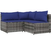 VidaXL Conjunto de jardín Millor 3 piezas 57,5x126x126 cm