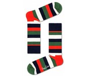 Happy Socks Calcetines Largos Rayas Verdes Rojas Negras y Blancas