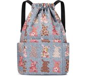 Mochila de entrenamiento Deportivo de gran capacidad para Mujer, Bolso Escolar con Cordón, Bolso de viaje informal