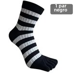 1/5 Pairs Man Short Five Finger Socks Business Cotton Striped Elastic Breathable Party Dress Gentleman Toe Happy Socks 4 Seasons