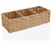 Cesta Versa Marrón claro 3 Compartimentos Polietileno (15,2 x 10,2 x 35,6 cm)
