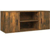Mueble TV combinadoMueble para TV madera contrachapada roble ahumado 100x35x40 cm
