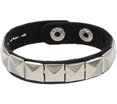 New Skull 2024 Punk Gothic Rock Chains Metal Stud Spikes Rivet Pu Leather Wristband Bangle Wide Cuff Bracelet Women Men Jewelry
