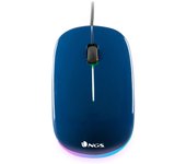 NGS Addict Blue - Ratón Óptico 1000dpi USB Azul Ergonómico LED
