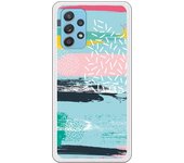 Funda compatible con Samsung Galaxy A72 - Be Unique Funda Gel colores geométricos