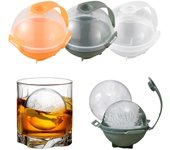 Moldes para bolas de hielo, moldes de silicona esféricos (2025) con embudo incorporado, moldes redondos para cubitos de hielo para whisky y cócteles (mixtos)