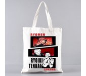Gojo Satoru Jujutsu Kaisen Otaku  2 Pcs Burlap Tote Bag Set, Large Capacity Shoulder Bag, Reusable Shopping Bag with Coin Purse