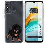 Funda Silicona para Zte Blade A53 diseño Perros 04 Dibujos