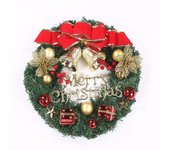 Corona navideña, decoración para Puerta de entrada, Agujas de Pino Artificiales, Campanas navideñas, Regalos para reuniones familiares, Coronas Decorativas, Corona de Navidad, Adornos de Navidad
