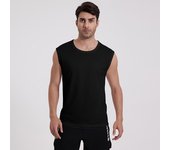 Men's Four Seasons Solid Color Quick-drying Sleeveless Vest Slim Young Men Handsome Sleeveless round Neck Joker Middle-aged Vest