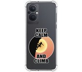 Funda Silicona Antigolpes para Oppo A96 5G diseño Mujer Escalada Dibujos