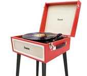 LAUSON Tocadiscos Retro con Bluetooth | Función Encoding PC-Link | Vinilo Vintage con Patas | Altavoces Incorporado 3 Velocidades (33/45/78 RPM) | USB Lector SD