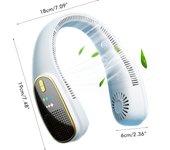 Ventilador de Cuello Portátil USB Recargable Manos Libres Sin Aspas