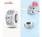 Real S925 Silver Stopper Clip Charm Star Bow Charms Beads for Original Pandora Bracelets Fine Jewelry Gifts for Women Diy