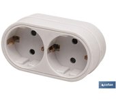Adaptador 2 vias frontal schuko (3.500w)