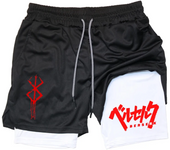 2 in 1 Compression Shorts for Men Gym Workout Running Shorts with Phone Pockets Athletic Quick Dry Activewear