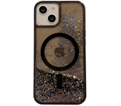 Liquid quicksand glitter magnetic phone case suitable For iPhone12 13 14 15 16 ProMax Plus phone thick anti drop protective case
