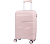 DAM Maleta trolley de PP resistente a la rotura. Cerradura TSA numérica, 4 ruedas dobles y giratorias 360°. 57x37x23 cm. 37x23x57 Cm.