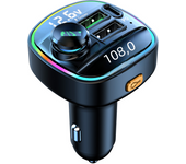 Bluetooth 5.0 FM Transmitter Handsfree Car Radio Modulator MP3 Player With 22.5W USB Super Quick Charge Adapter for Car