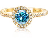 1 Carat Moissanite Ring For Women Solid 925 Silver 18k gold yellow Plated Luxury Wedding Female Jewelry With Certificate Gift