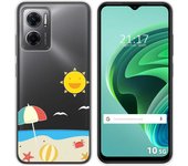 Funda Silicona Transparente para Xiaomi Redmi 10 5G diseño Playa Dibujos