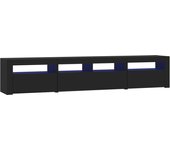 vidaXL Mueble de TV con luces LED 210x35x40 cm, Mueble de Salon, Mueble TV, Mueble TV salon, Mesa de TV, Mueble tele