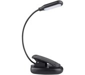 Luz de lectura recargable, luz LED con clip para leer en la cama, 3 colores, 3 niveles de brillo, hasta 60 horas de lectura para cuidar la vista, blanco cálido, ideal para niños y cabecero.